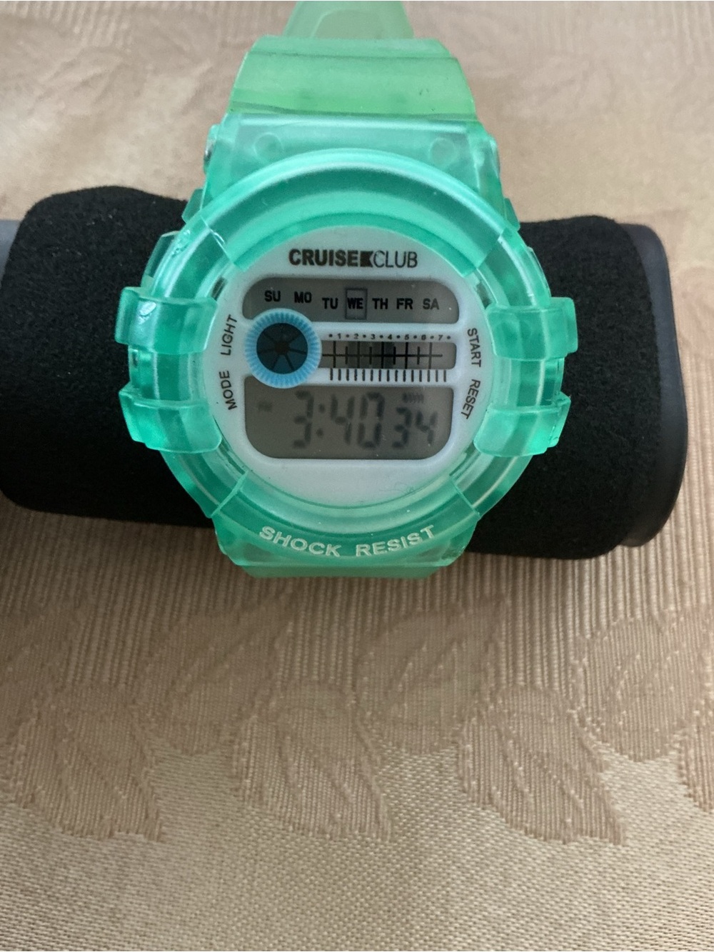 Vintage CruiserClub Aqua Green Digital Sports Watch Shock Resistant